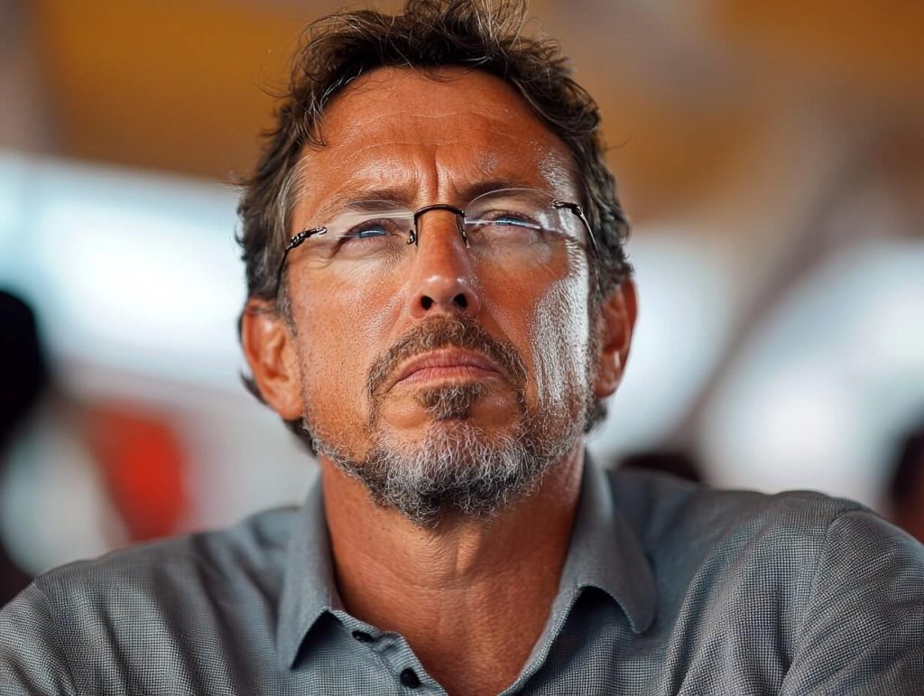 Larry Ellison looks stress out