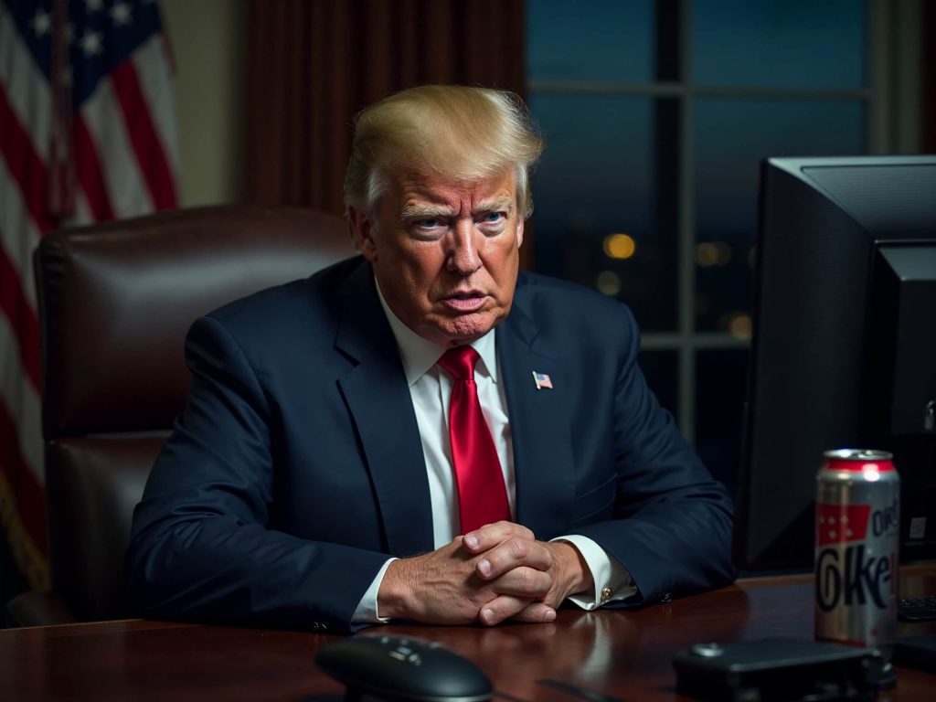 Trump looks stressed out