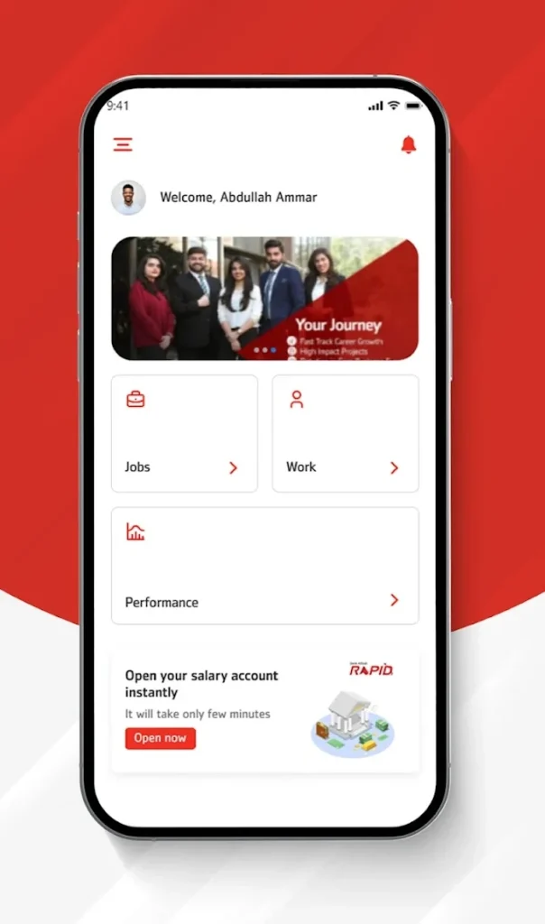 Dashboard Alfalah Worklee Remote Hiring App