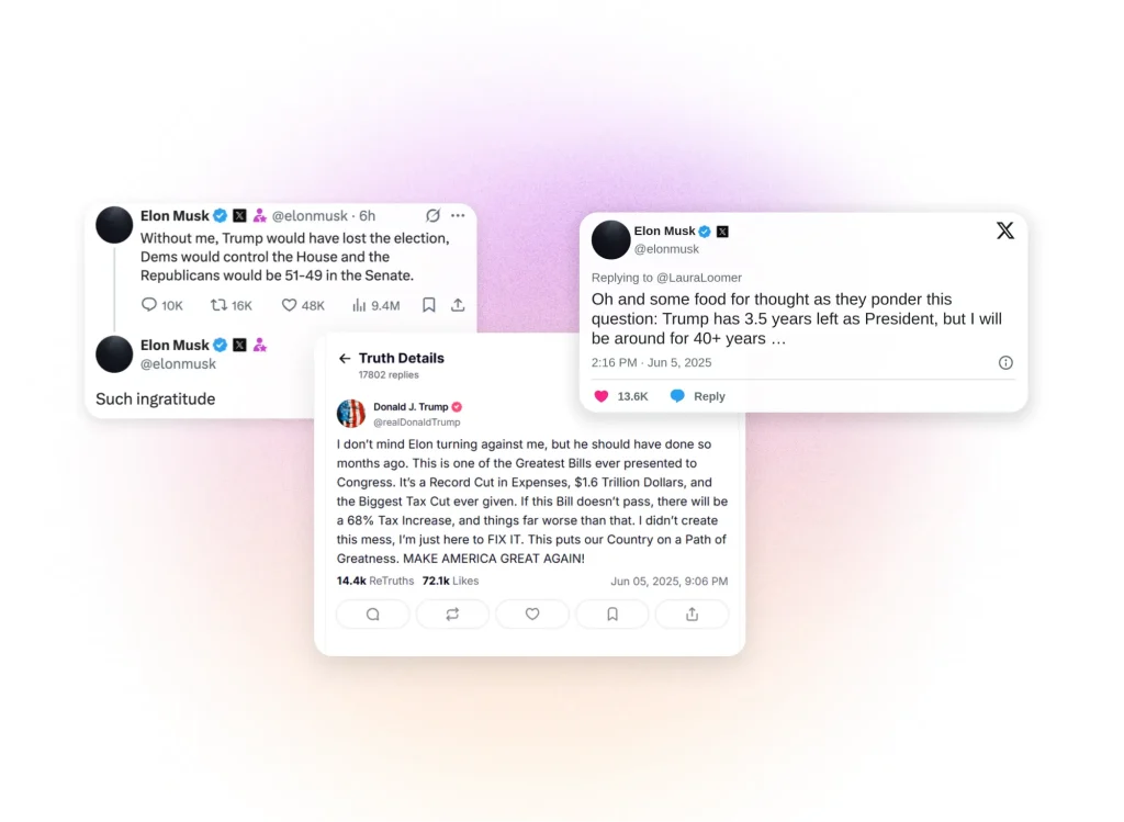 Musk-Trump Alliance Break up Tweets